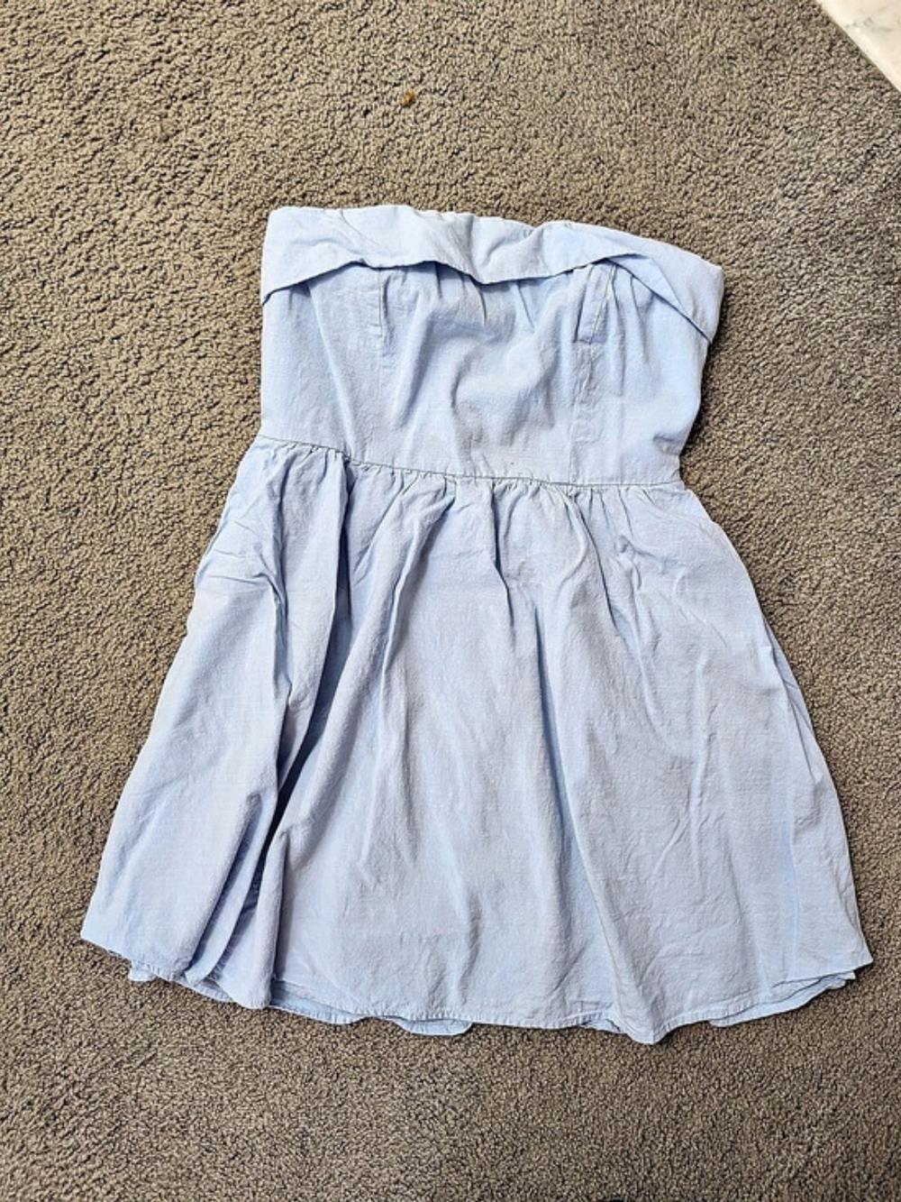 ZESICA Blue Smocked Mini Dress Size Large Like New